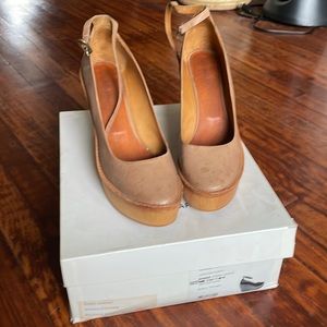 Isabel Marant Warren Platform, brown moleskin, used/box, 38